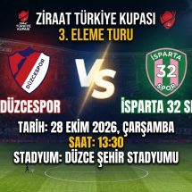 ISBAŞ Isparta 32 Spor Ziraat Türkiye kupasında ilk maçina çıkıyor