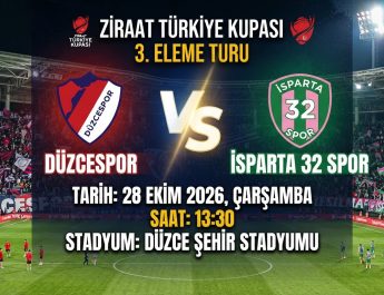 ISBAŞ Isparta 32 Spor Ziraat Türkiye kupasında ilk maçina çıkıyor