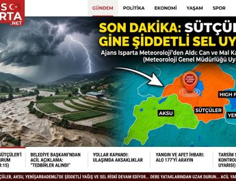 Meteoroloji Genel Müdürlüğü tarafından Isparta’nın özellikle güney ve doğu bölgeleri için sarı kodlu kuvvetli yağış uyarısı yapılmıştır